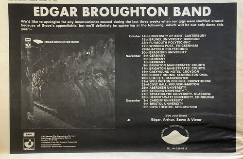 Edgar broughton band tour - broughton,